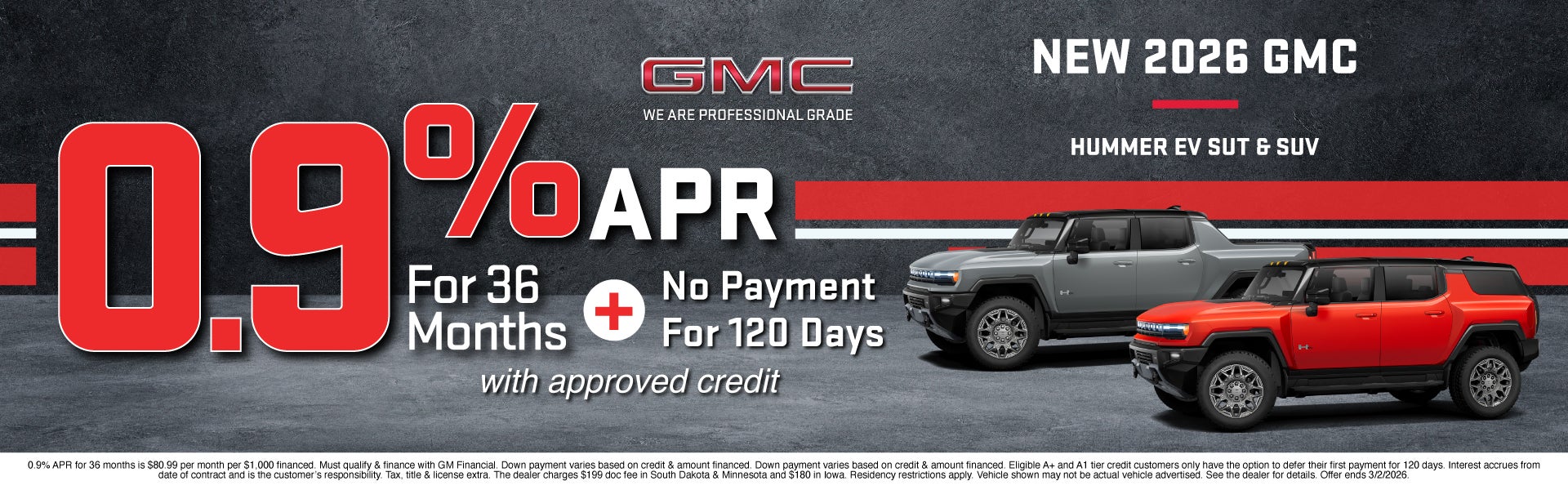 NEW GMC OFFER