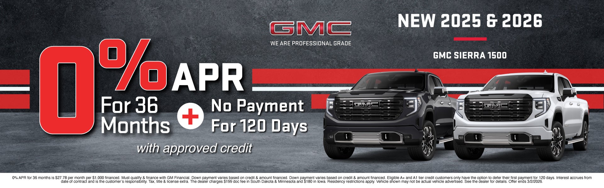 NEW GMC OFFER