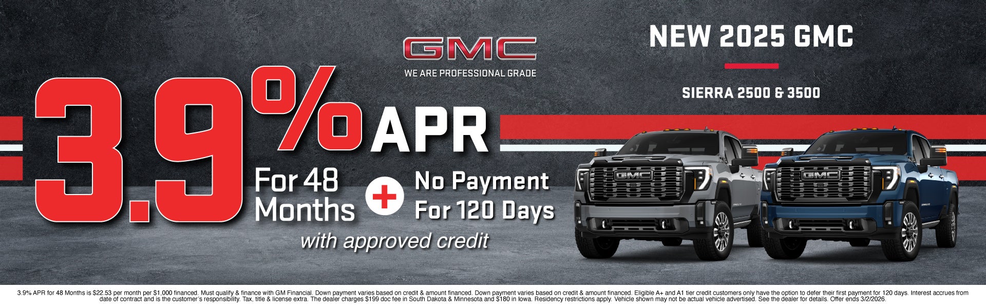 NEW GMC OFFER