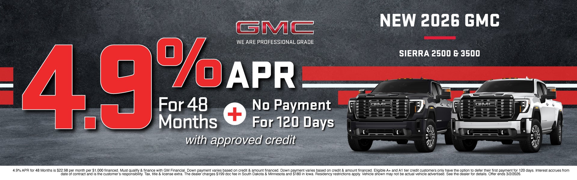 NEW GMC OFFER