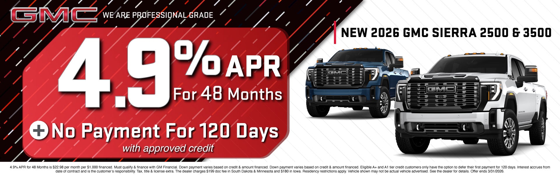 NEW GMC OFFER