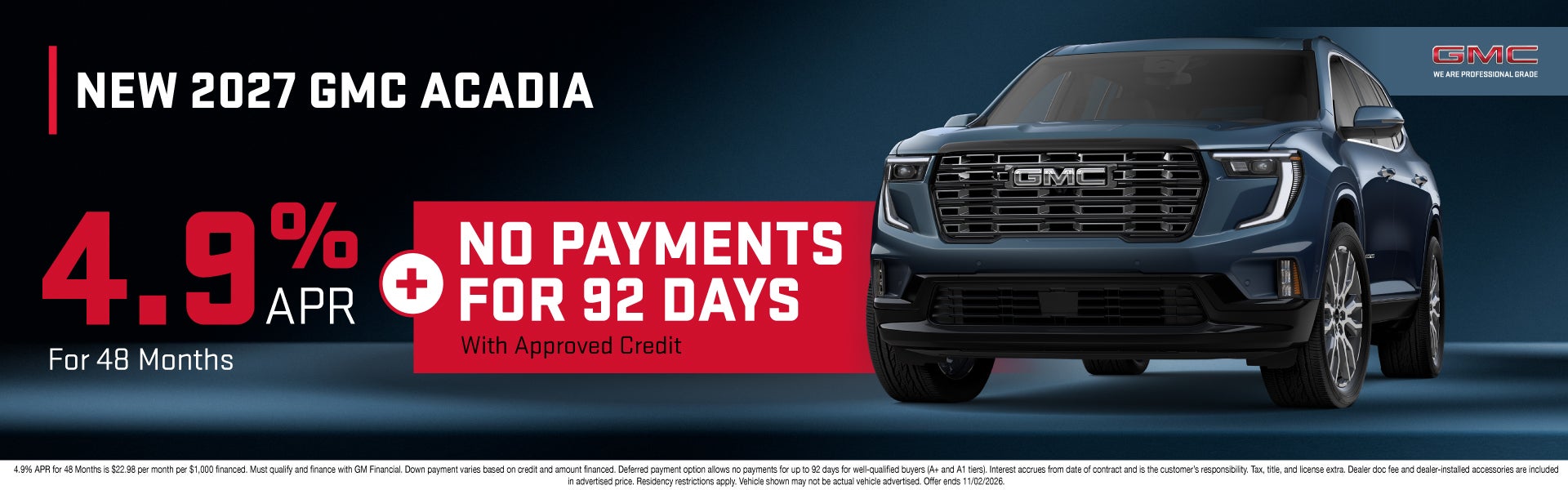 NEW 2027 GMC ACADIA