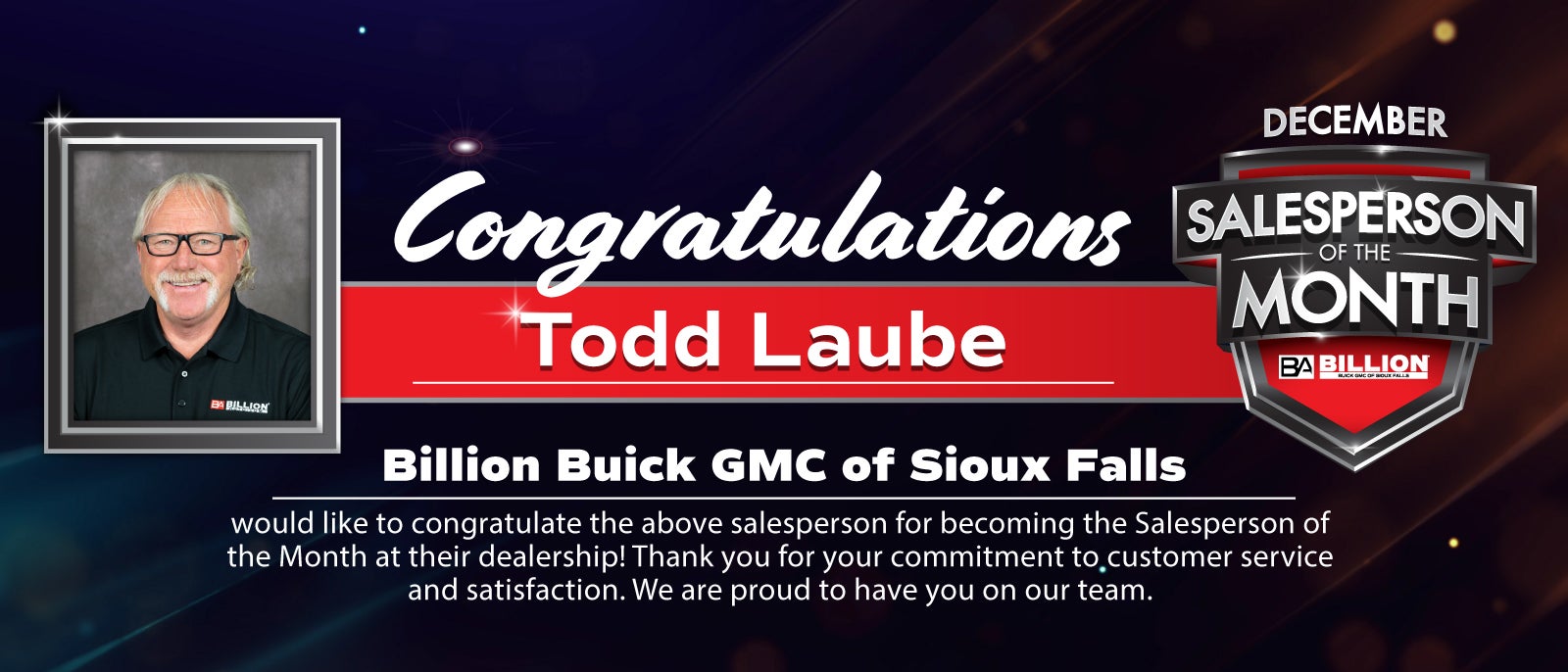 SALESPERSON OF THE MONTH